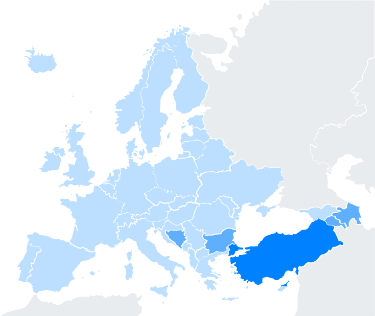 Europe Aluminium Delivery Map